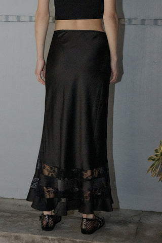 Madison Stain Lace Panelled Maxi Skirt