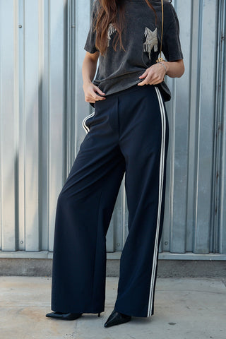 Madison Side Stripe Wide Leg Pants