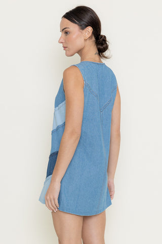 Madison Zig Zag Denim Dress - Premium clothing at Lonnys NY - Just $90! Shop Womens clothing now 