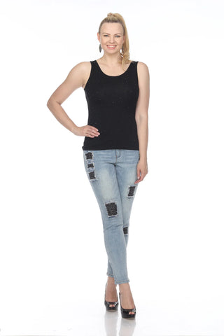 Madison Jade Rhinestone Tank Top