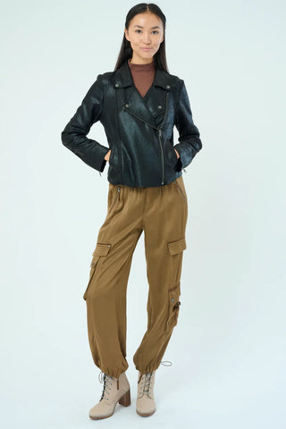 Marrakech Piper Metallic Moto Jacket - Premium clothing at Lonnys NY - Just $184! Shop Womens clothing now 