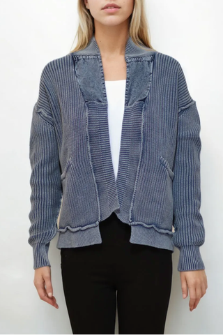 Lonnys Stonewashed Shaker Cardigan - Premium clothing at Lonnys NY - Just $172! Shop Womens clothing now 