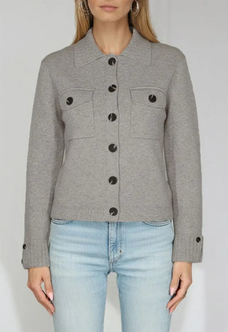 Metric Cardigan with Metallic Buttons