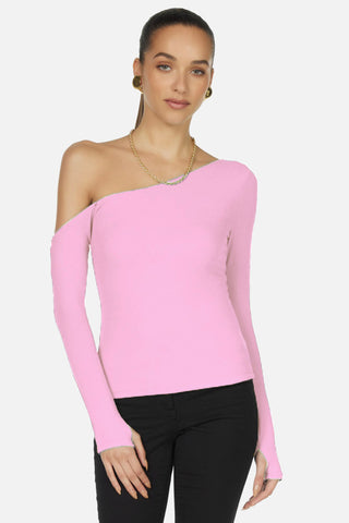 Michael Lauren Magdaleno One Shoulder Shirt - Premium clothing at Lonnys NY - Just $88! Shop Womens clothing now 