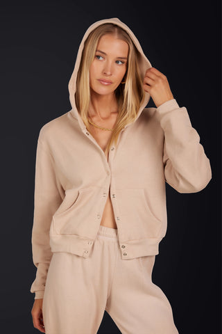 Michael Lauren Philo Snap Front Hoodie