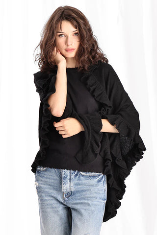 Minnie Rosh Cashmere Ruffle Shawl - Premium clothing at Lonnys NY - Just $348! Shop Womens clothing now 