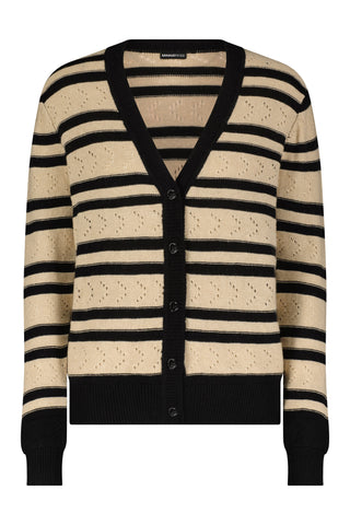 Minnie Rose Striped Pointelle Cardigan - Premium clothing at Lonnys NY - Just $288! Shop Womens clothing now 