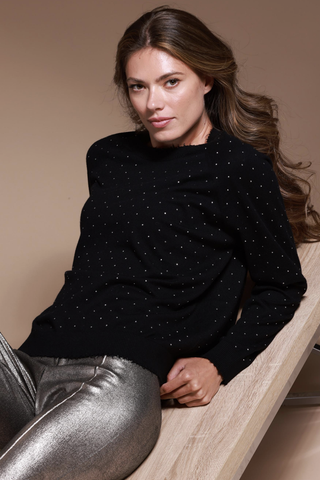 Minnie Rose Studded Crew Shirt - Premium clothing at Lonnys NY - Just $265! Shop Womens clothing now 