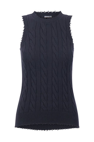 Minnie Rose Frayed Cable Tank - Premium clothing at Lonnys NY - Just $163! Shop Womens clothing now 