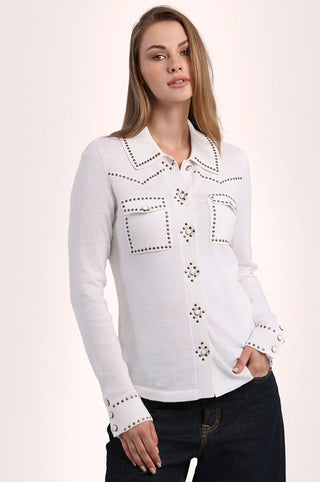 Minnie Rose Hot Fix Button Down Shirt