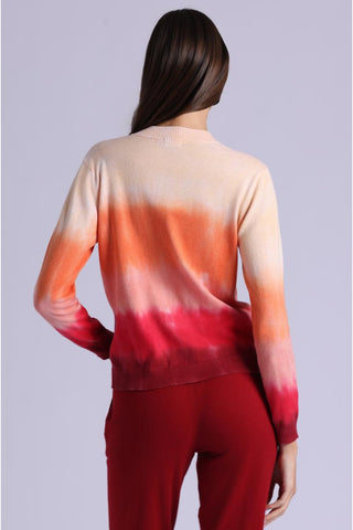 Minnie Rose Ombre V Neck Cardigan