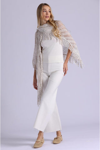 Minnie Rose Fringed Sequin Shawl