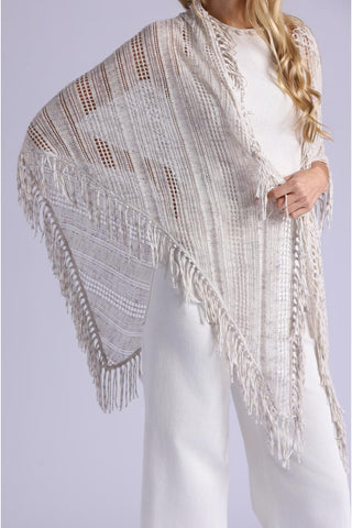 Minnie Rose Fringed Sequin Shawl