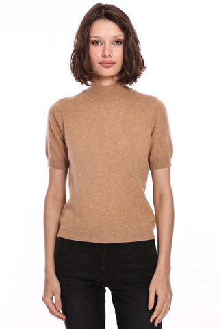 Minnie Rose Short Sleeve Mock Neck *FINAL SALE* - Premium clothing at Lonnys NY - Just $75! Shop Womens clothing now 