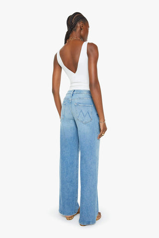 Mother Spinner Zip Sneak Jeans in Glow Up