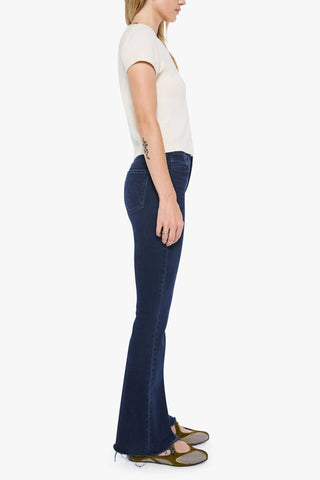 Mother The Weekender Fray Mid Rise Flare Jeans