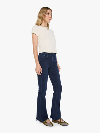 Mother The Weekender Fray Mid Rise Flare Jeans