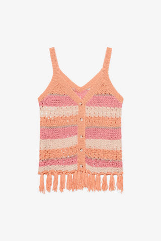 NKN Knitted Striped Fringe Tank Top - Premium clothing at Lonnys NY - Just $95! Shop Womens clothing now 