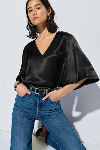 Nation Mel V-Neck Blouse *FINAL SALE* - Premium clothing at Lonnys NY - Just $69! Shop Womens clothing now 