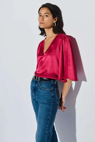 Nation Mel V-Neck Blouse *FINAL SALE* - Premium clothing at Lonnys NY - Just $69! Shop Womens clothing now 