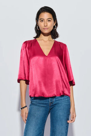 Nation Mel V-Neck Blouse *FINAL SALE* - Premium clothing at Lonnys NY - Just $69! Shop Womens clothing now 