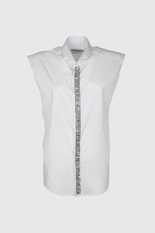 Odi Et Amo Sleeveless Jeweled Button Up - Premium clothing at Lonnys NY - Just $192! Shop Womens clothing now 