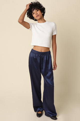 Olivaceous Lee Side Stripe Satin Pants