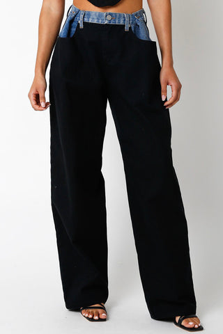 Olivaceous Ava Contrast Denim Pants - Premium clothing at Lonnys NY - Just $75! Shop Womens clothing now 