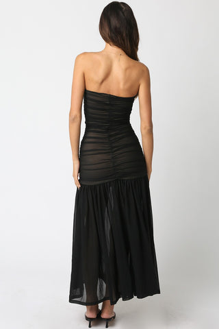 Olivaceous Evie Ruched Dress