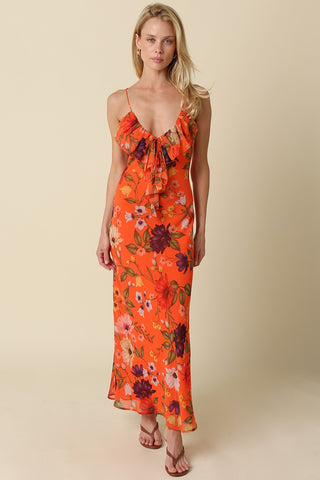 Olivaceous Gale Floral Maxi Dress