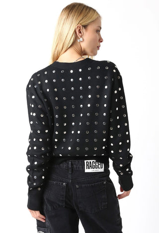 Olivaceous Nova Studded Cardigan