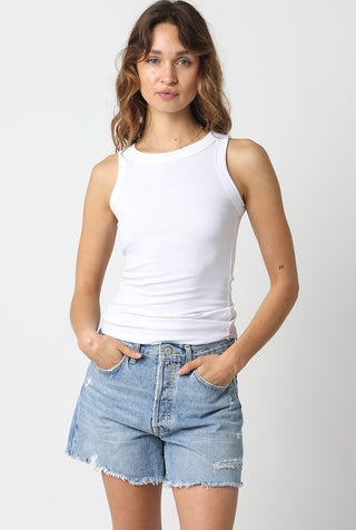 Olivaceous Ribbed Tank Top