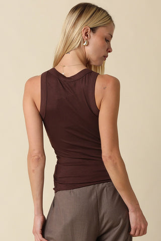 Olivaceous Ribbed Tank Top