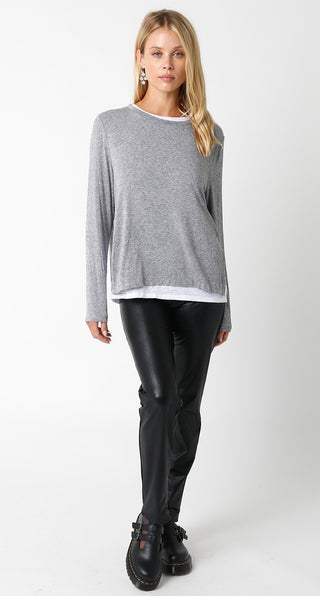 Olivaceous Double Lined Crewneck Shirt