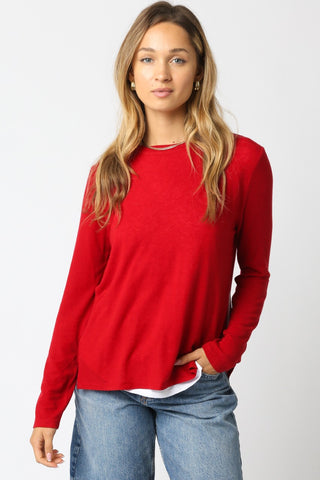 Olivaceous Double Lined Crewneck Shirt