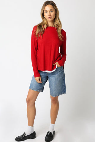 Olivaceous Double Lined Crewneck Shirt