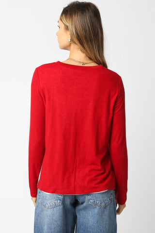 Olivaceous Double Lined Crewneck Shirt