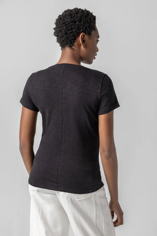 Lilla P Back Seam V Neck Tee - Premium clothing at Lonnys NY - Just $77! Shop Womens clothing now 