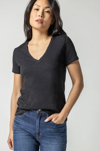 Lilla P Back Seam V Neck Tee - Premium clothing at Lonnys NY - Just $77! Shop Womens clothing now 