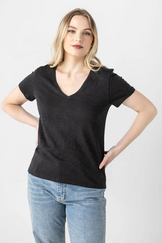 Lilla P Back Seam V Neck Tee - Premium clothing at Lonnys NY - Just $77! Shop Womens clothing now 