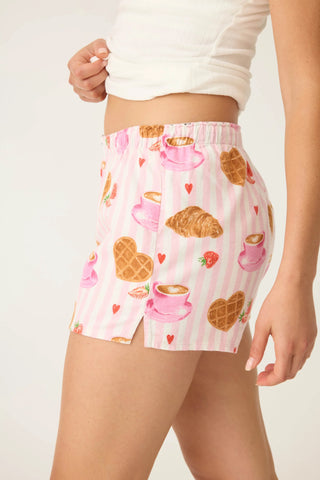 PJ Salvage Printed Flannel Sleep Shorts