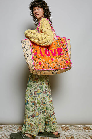 POL Love Bandana Tote Bag