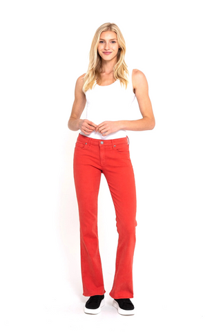 Parker Smith Bombshell Bell Pant in Watermelon - Premium Jeans at Lonnys NY - Just $209! Shop Womens clothing now 