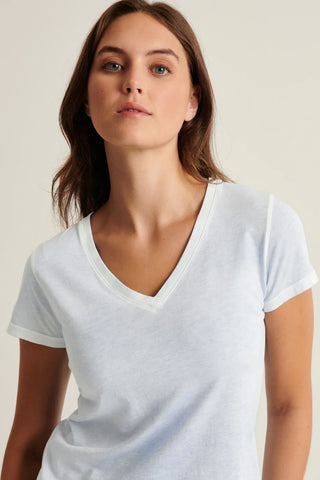 Patrick Assaraf Reverse Spray V Neck Tee - Premium clothing at Lonnys NY - Just $74! Shop Womens clothing now 