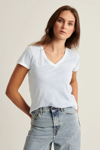 Patrick Assaraf Reverse Spray V Neck Tee - Premium clothing at Lonnys NY - Just $74! Shop Womens clothing now 