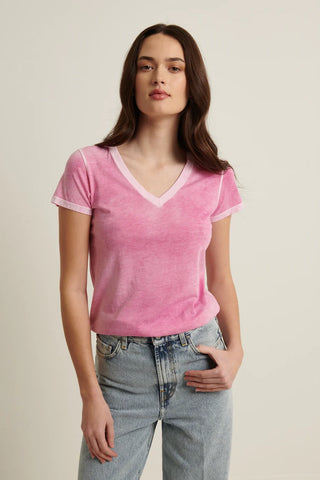 Patrick Assaraf Reverse Spray V Neck Tee - Premium clothing at Lonnys NY - Just $74! Shop Womens clothing now 