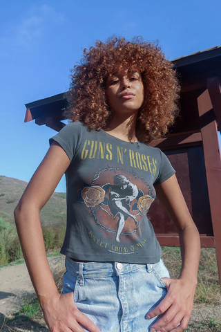 People of Leisure Guns N' Roses Baby Tee - Premium clothing at Lonnys NY - Just $72! Shop Womens clothing now 