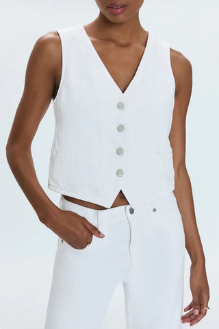 Pistola Vero Cropped Denim Vest - Premium clothing at Lonnys NY - Just $138! Shop Womens clothing now 