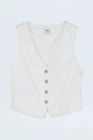 Pistola Vero Cropped Denim Vest - Premium clothing at Lonnys NY - Just $138! Shop Womens clothing now 