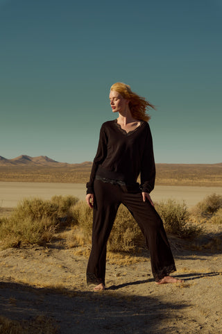 Project Social Malibu Lace Trim Pants